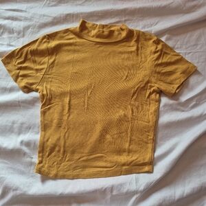 Mustard Yellow Women's Crop Top